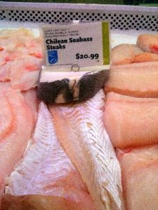 Chilean Seabass for sale at Whole Foods (Gerick Bergsma 2011/Marine Photobank)